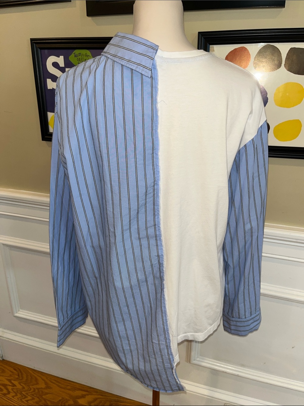 Zara Mixed Media Shirt - Picture 6 of 9